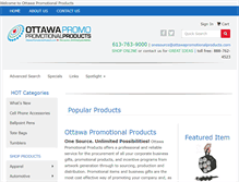 Tablet Screenshot of ottawapromotionalproducts.com